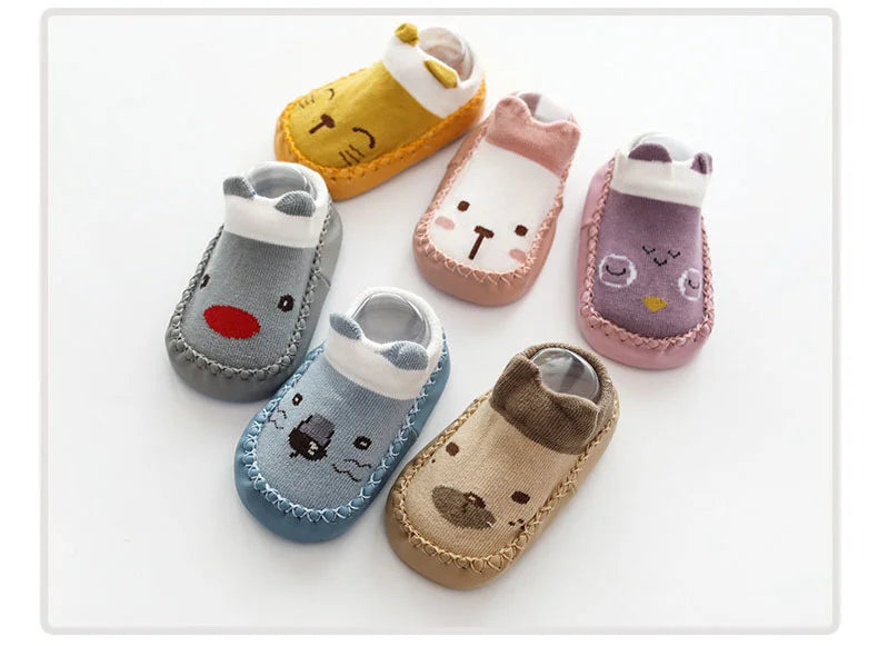Baby Non-Slip Indoor Socks Slippers with Rubber Soles