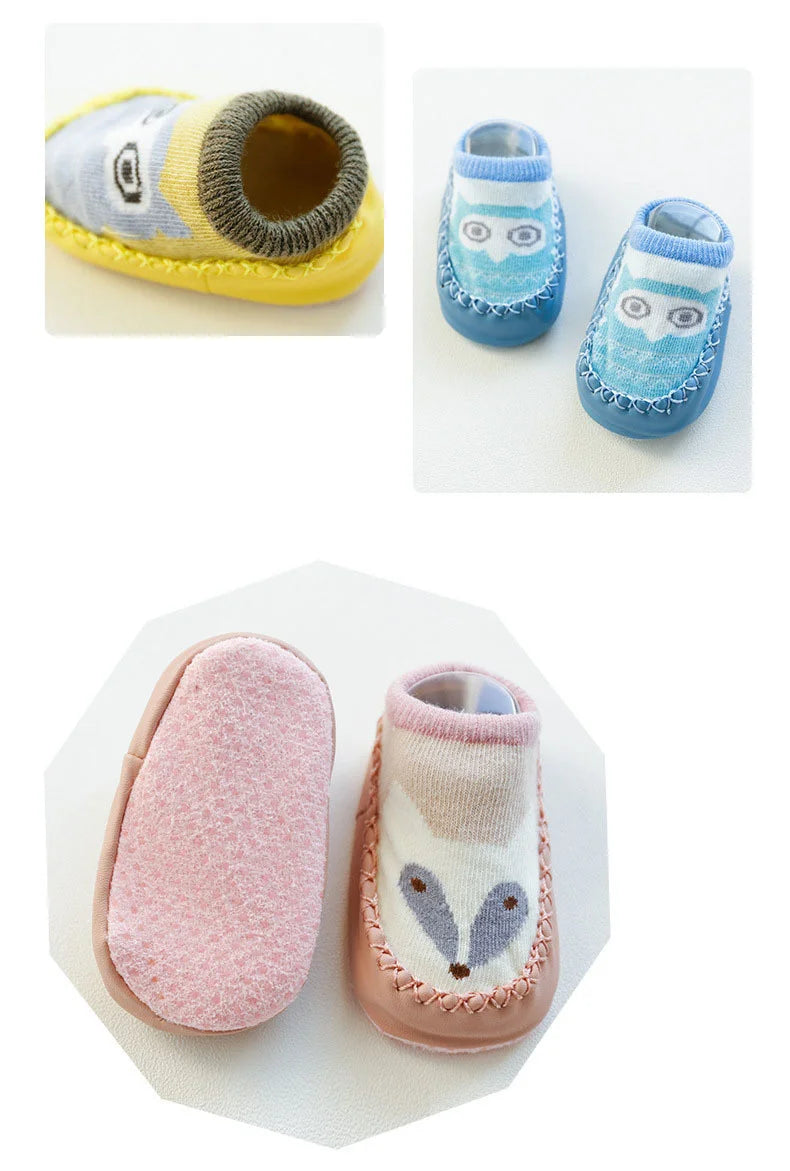 Baby Non-Slip Indoor Socks Slippers with Rubber Soles