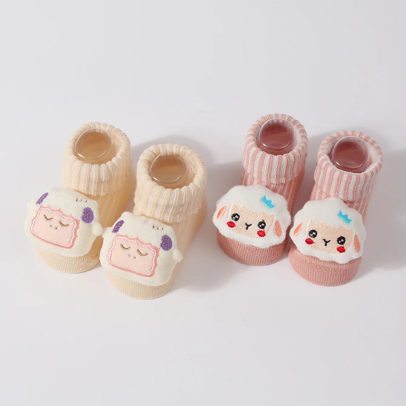 Kawaii 3D Animal Baby Socks – Soft Cotton (0–6 Months)
