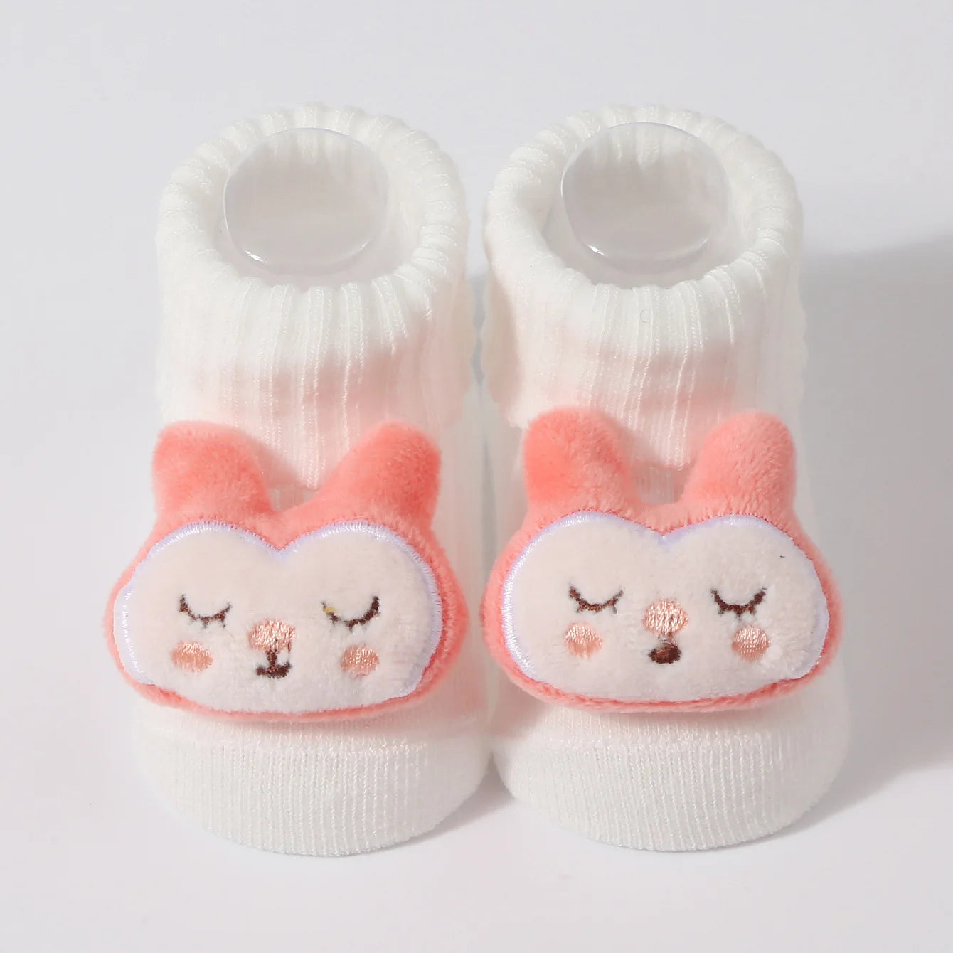 Kawaii 3D Animal Baby Socks – Soft Cotton (0–6 Months)