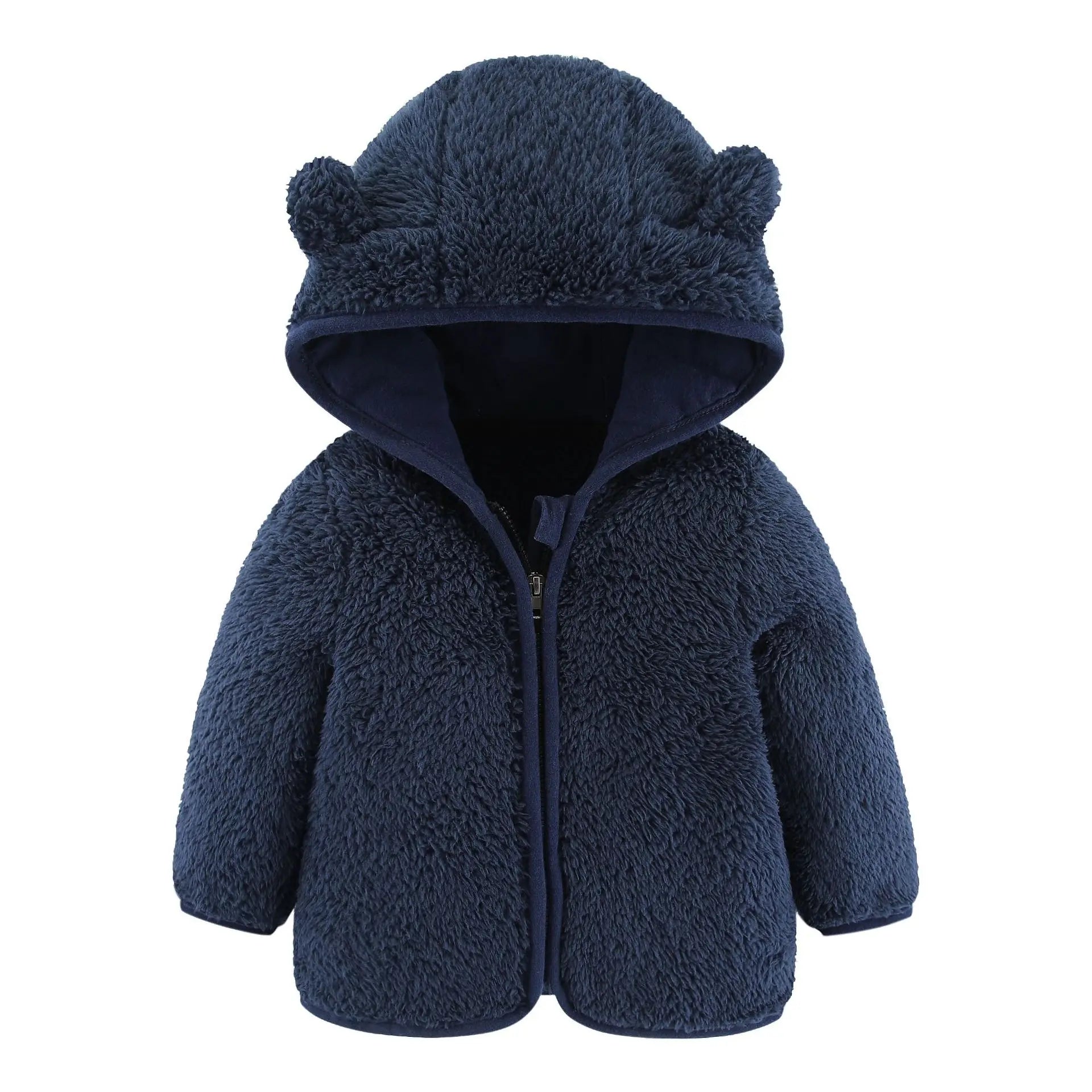 Spring and Autumn Children's Fleece Coat Baby Bear Ears Long Sleeve Warm Jacket 0-3 Years Old Child Clothing
