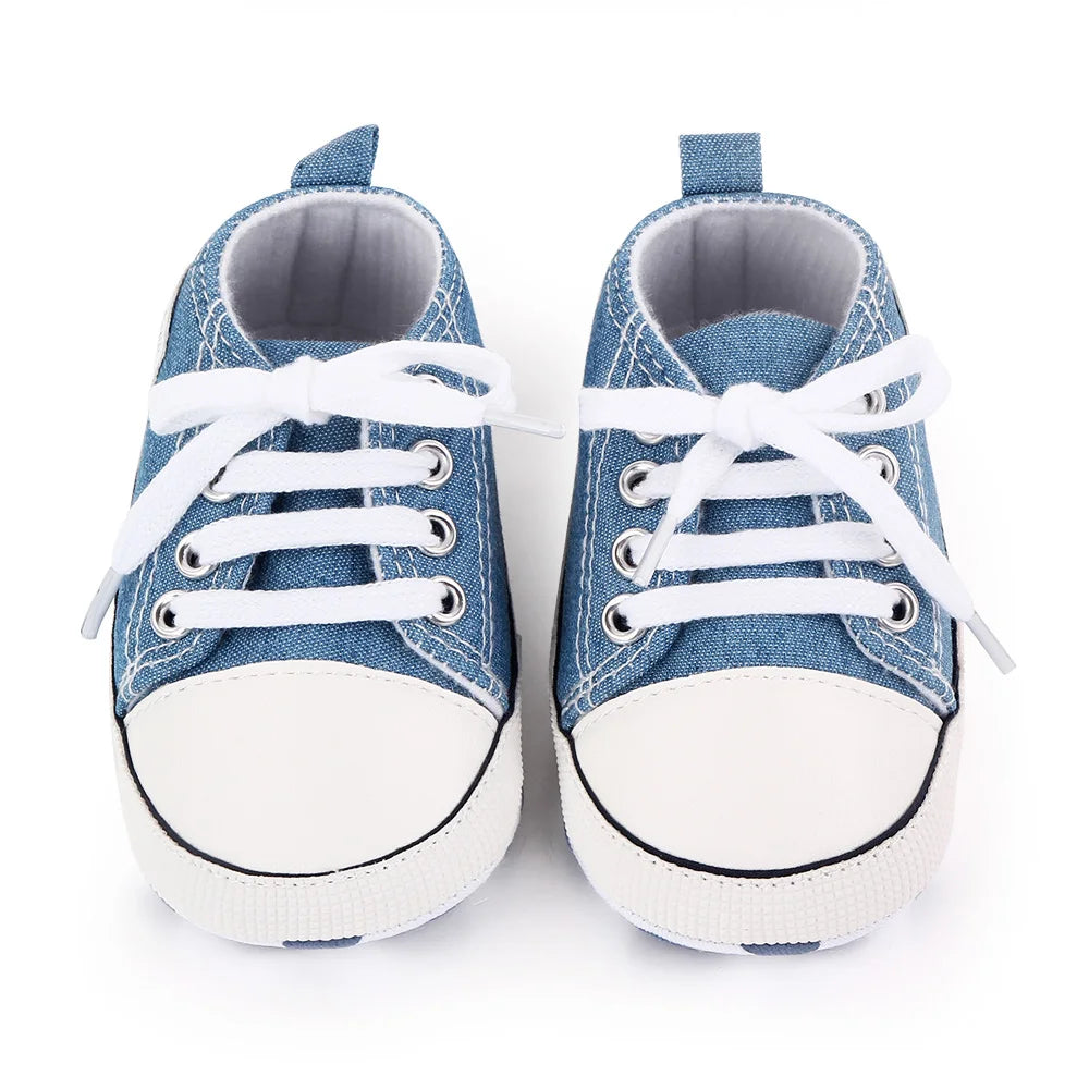 Canvas Baby Sneakers – Soft Sole First Walkers for Boys & Girls