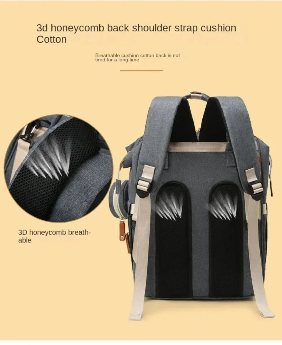 Baby diaper backpack toddler diaper backpack with diaper changing pad mom and dad travel large capacity backpack baby bag