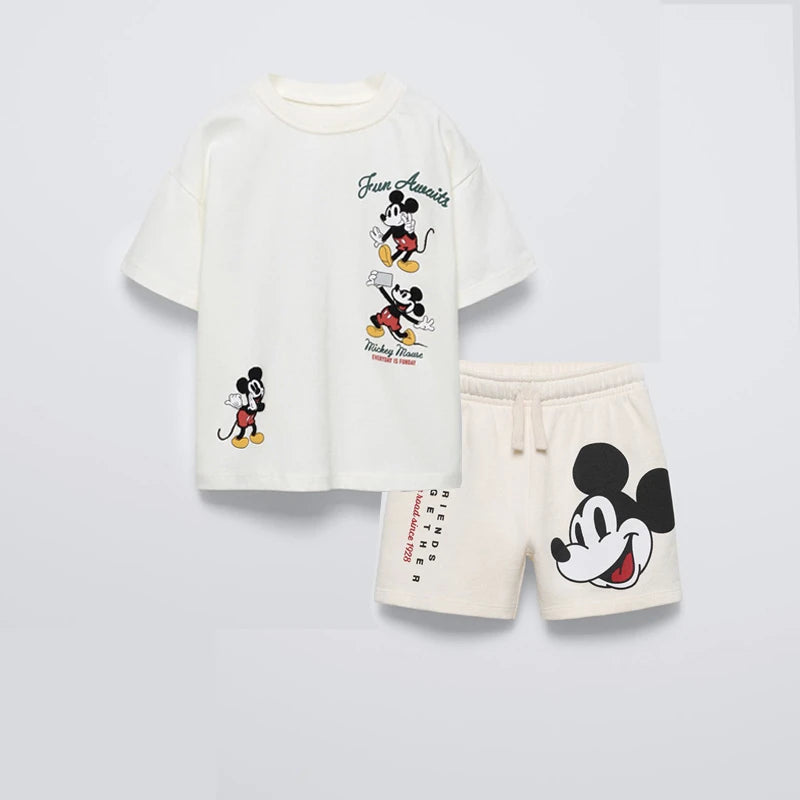Short Sleeve Tracksuits For Boys Car Print Tshirt +Shorts 2025 Summer Child Trendy Costume 2pcs/Set Baby Sports Casual Outfits