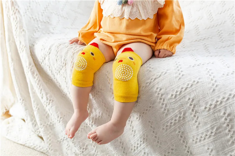 Cotton Baby Knee Pads – Anti-Slip Crawling Protection (0–3 Years)