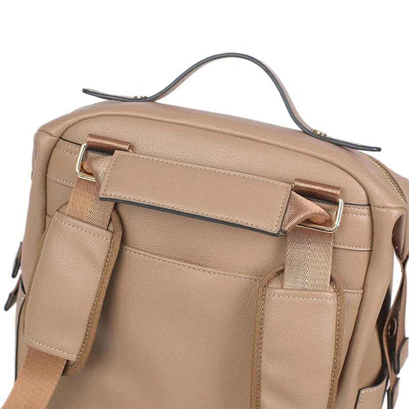 Multifunction Leather Baby Changing Bag Large Capacity