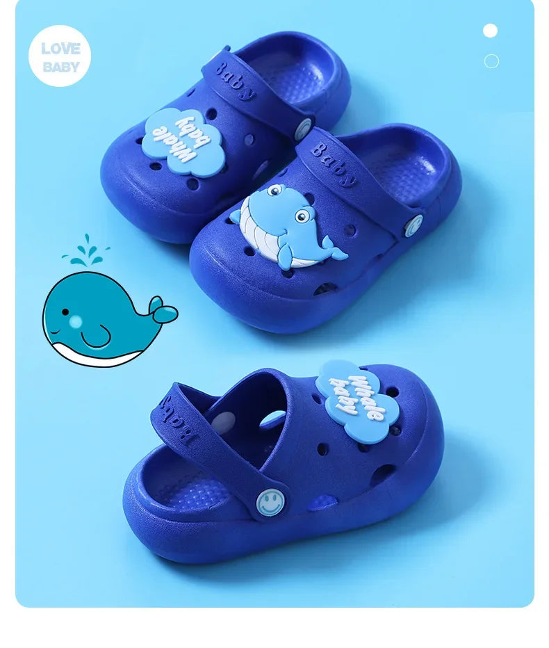 Children's Hole Shoes Slippers for Boys and Girls Breathable Non Slip Cute Lightweight, Soft Soled Sandals for External Wear