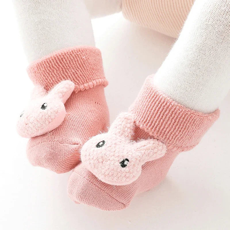 Warm Anti-Slip Cartoon Baby Socks – Winter Indoor (Unisex)