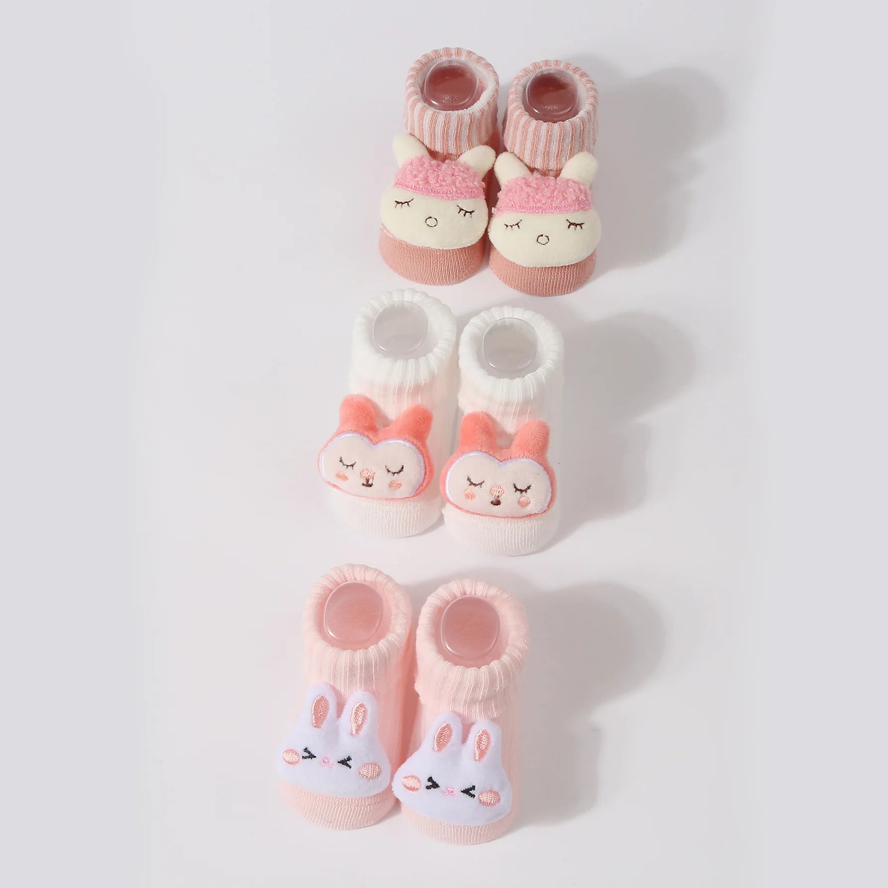 Kawaii 3D Animal Baby Socks – Soft Cotton (0–6 Months)