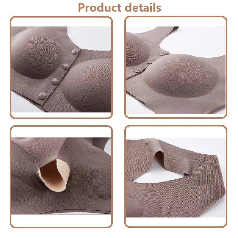 Maternity Nursing Bra for Pregnancy – Front Open, Removable Pads, Breathable 3D Seamless Design