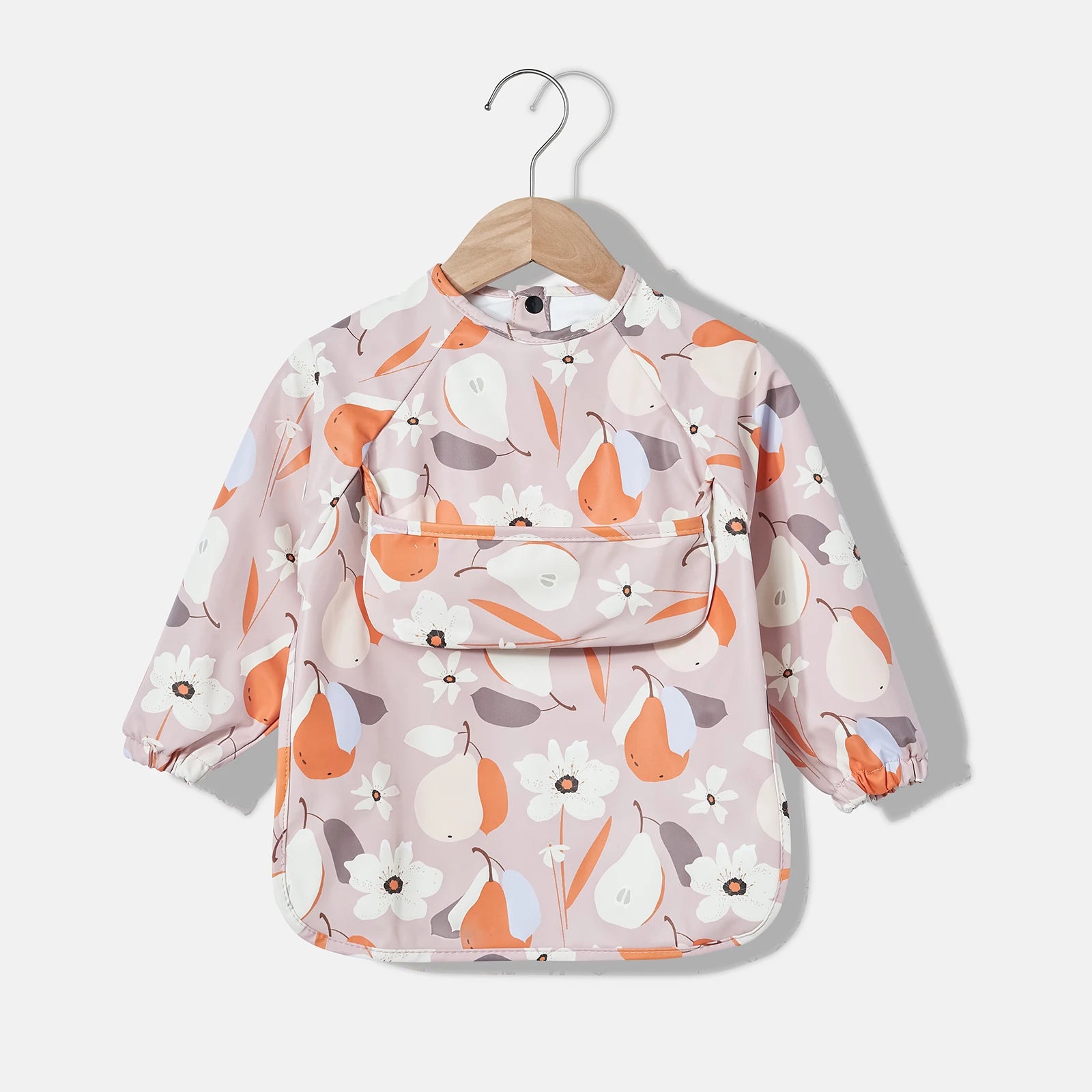 New Baby's Waterproof Long Sleeve Apron with Pocket Toddler Burp Cloth Boys Girls Anti-dirty Art Smock Baby Stuff Denmark bib