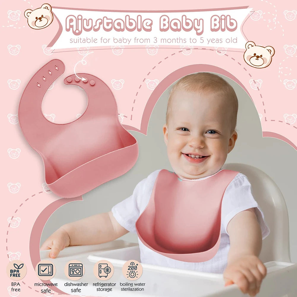 Children’s Silicone Tableware Set – 6/8-Piece Baby Feeding Kit