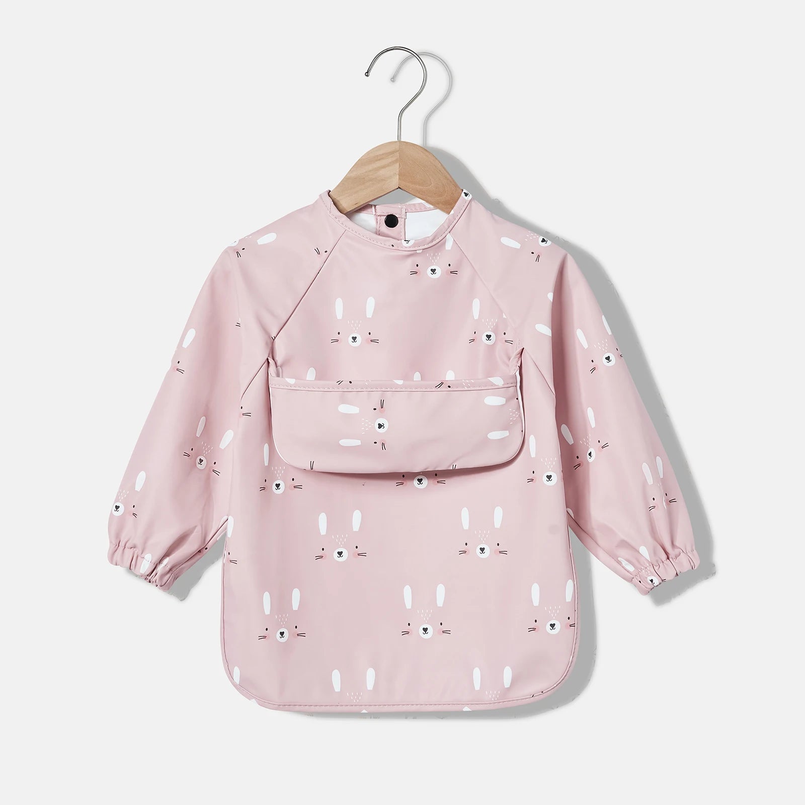 New Baby's Waterproof Long Sleeve Apron with Pocket Toddler Burp Cloth Boys Girls Anti-dirty Art Smock Baby Stuff Denmark bib