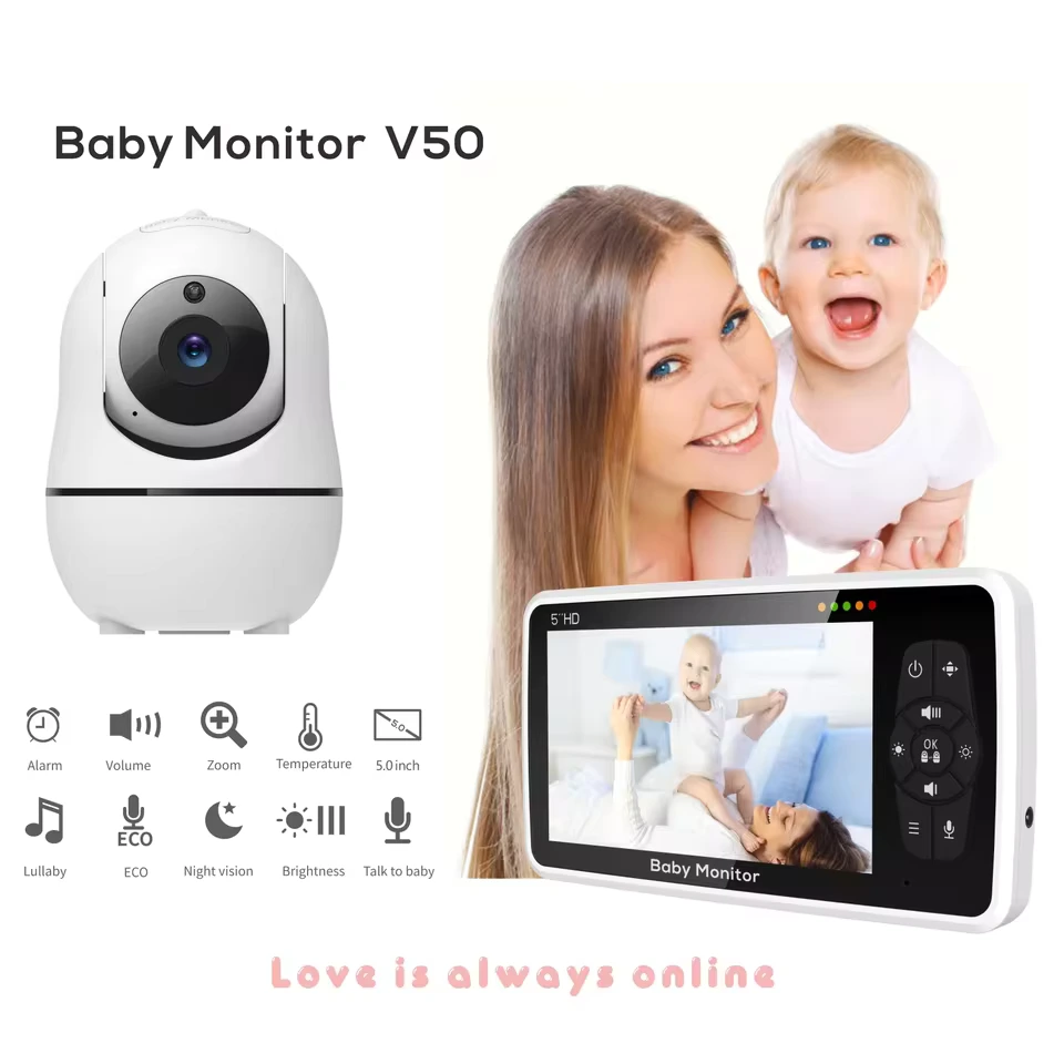 Crystal-Clear 1080P Baby Monitor – 7" Screen, 24hr Battery, 4X Zoom