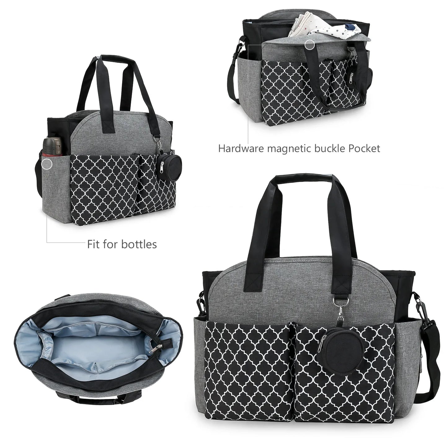 Baby Changing Carrier Bag with  Shoulder Strap Portable Waterproof and Large Capacity