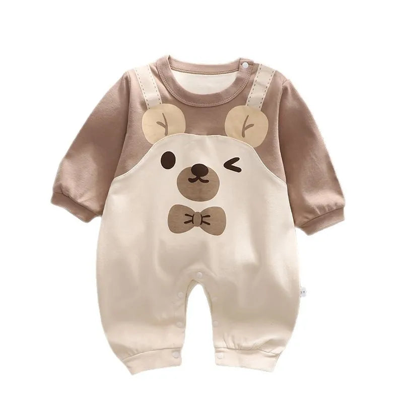 2025 New Baby Jumpsuit Autumn Long-sleeved Pure Cotton Cute ChildrenClothes Kids Clothes Crawling Clothes Boys Girls Jumpsuit
