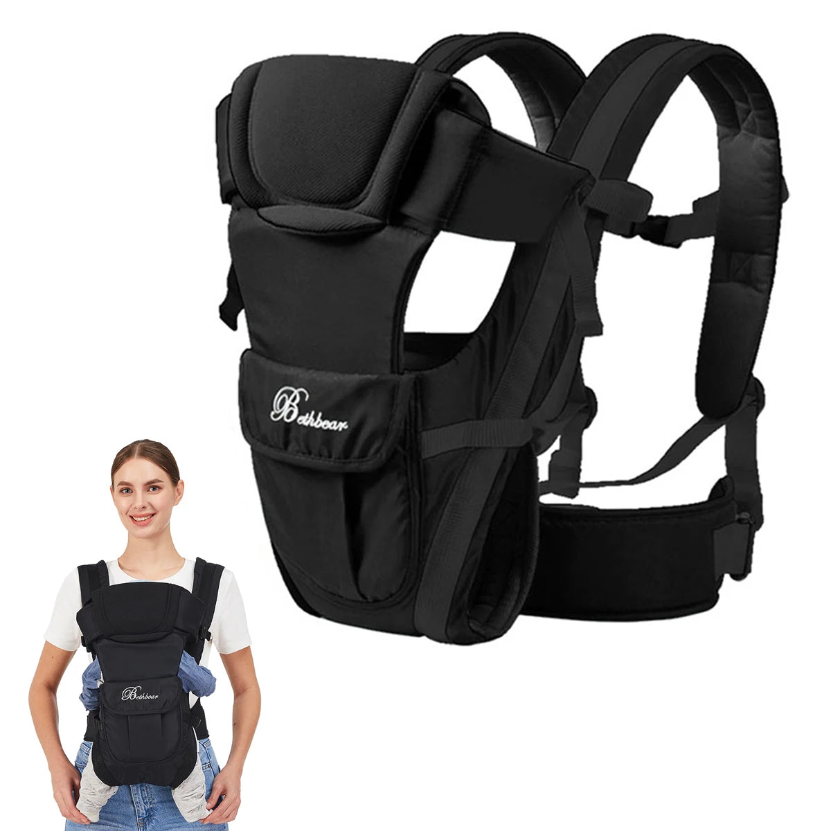 4-in-1 Ergonomic Baby Carrier for Newborn to Toddler