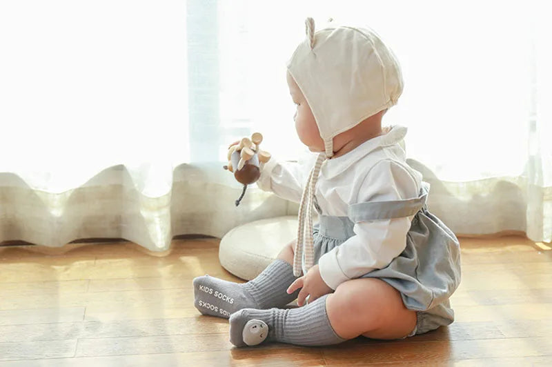 Cartoon Cotton Baby Socks – Non-Slip (Newborn to Toddler)