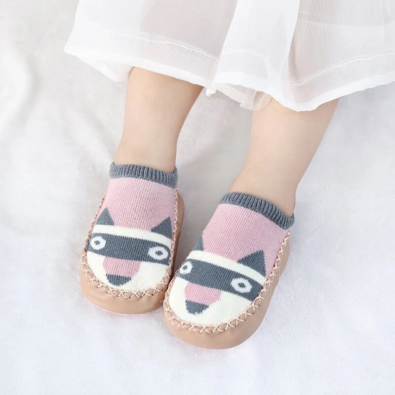 Baby Non-Slip Indoor Socks Slippers with Rubber Soles