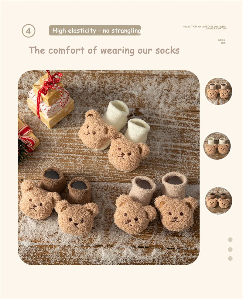 Cute Animal Baby Floor Socks – Warm & Non-Slip