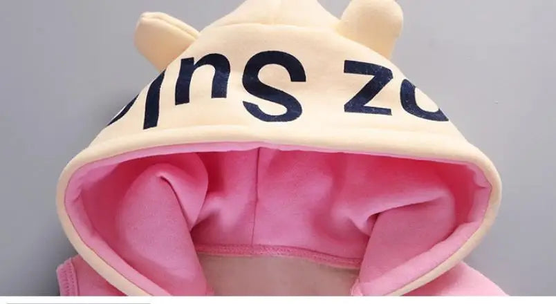 Children's Autumn and Winter Set 2024 Boys and Girls Cartoon Plush Coat+Hooded Vest+Pants Set Baby Warm Three Piece Set 0-4Y