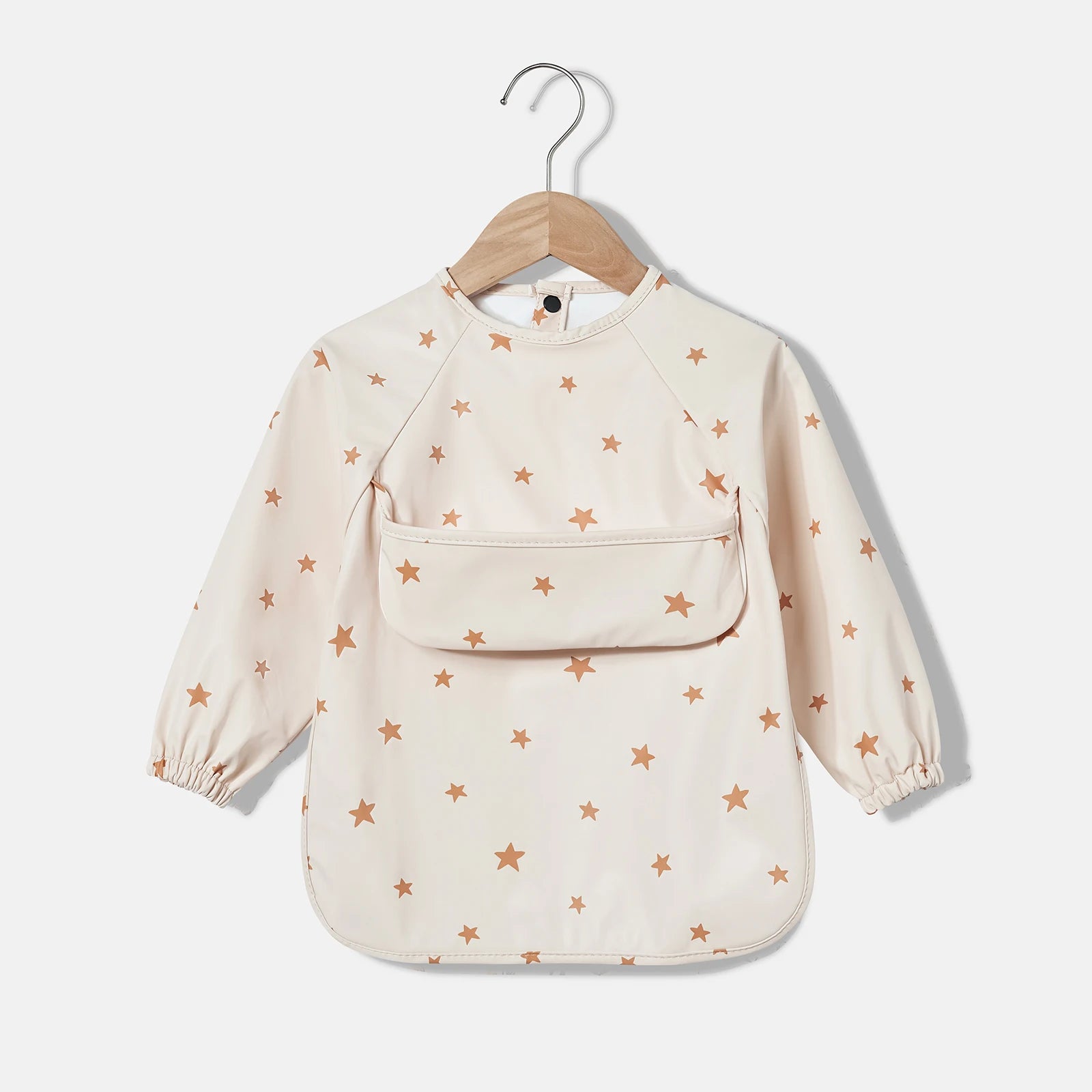 New Baby's Waterproof Long Sleeve Apron with Pocket Toddler Burp Cloth Boys Girls Anti-dirty Art Smock Baby Stuff Denmark bib
