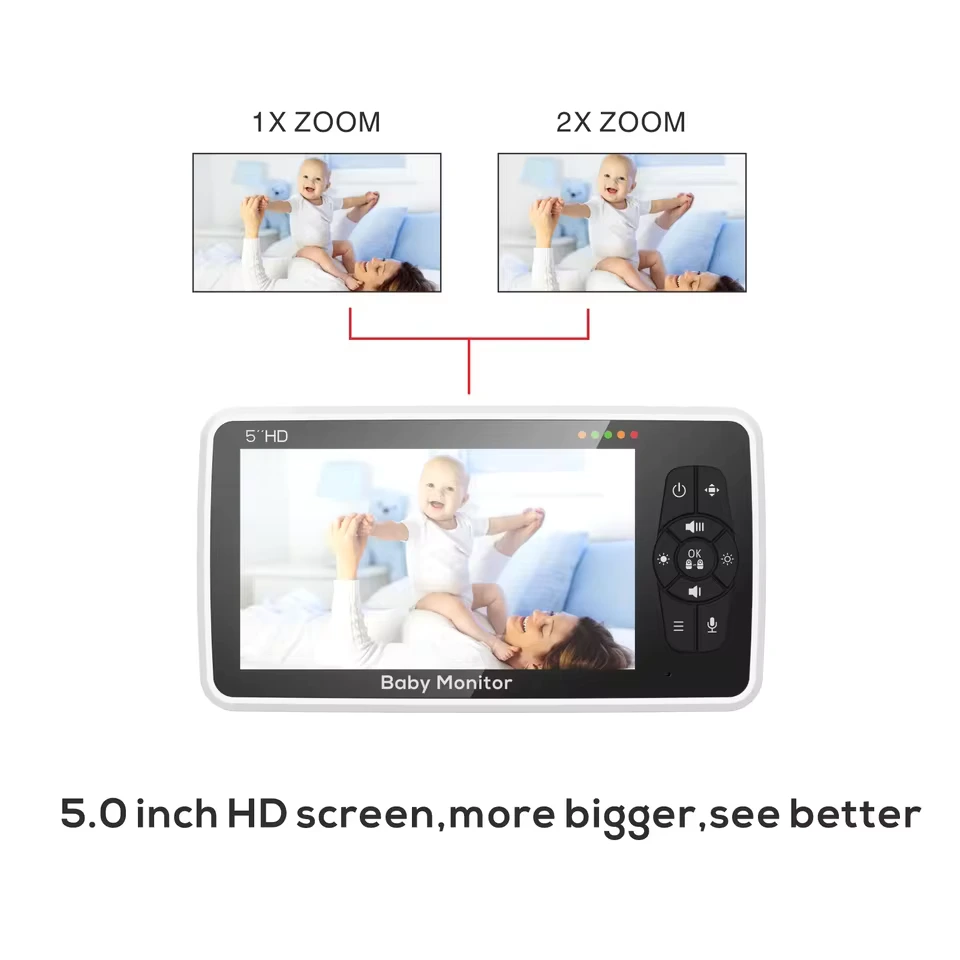 Crystal-Clear 1080P Baby Monitor – 7" Screen, 24hr Battery, 4X Zoom