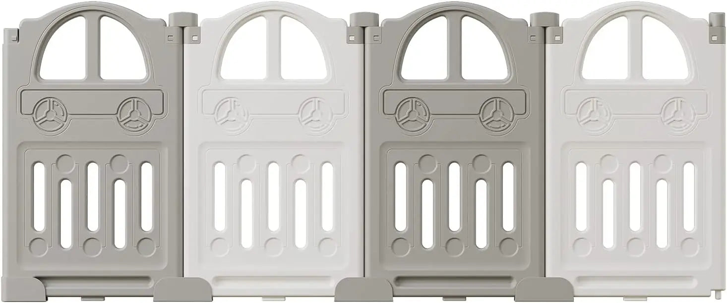 UBRAVOO Foldable Baby Playpen with Basketball Hoop & 50Pcs Coloured Pit Balls,  Toddler and Baby Play pen  fence, 14-Panel