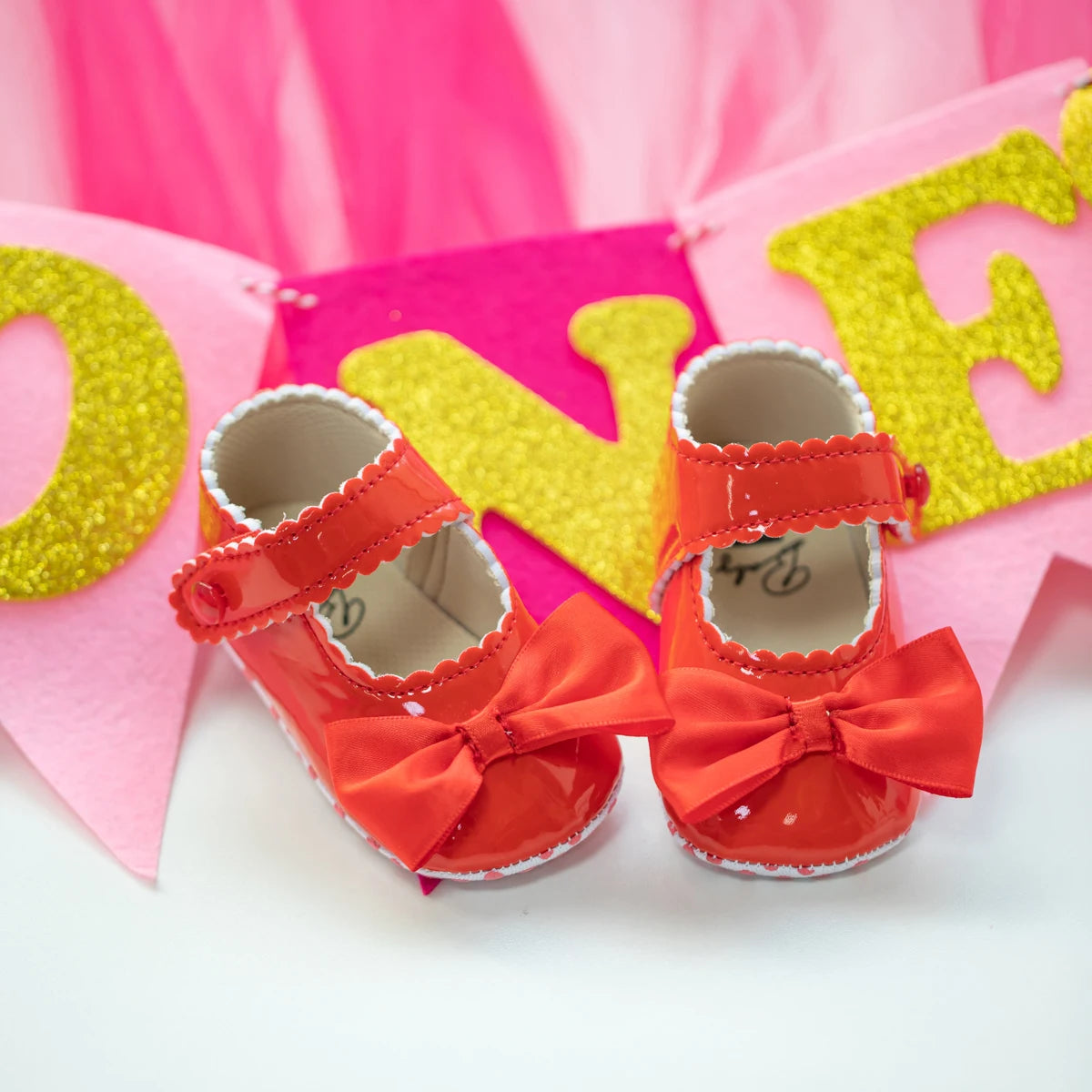 Meckior PU Leather Bowknot Baby Girl Shoes – Soft Sole Flats
