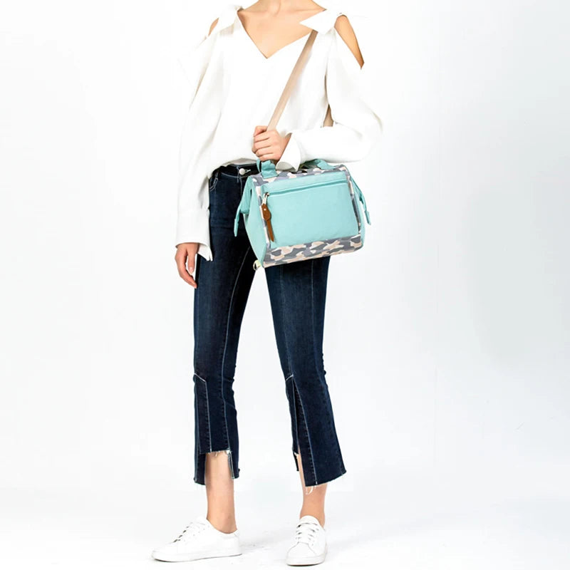 Fashion Small Mommy Bag One Shoulder Messenger Bag Multifunctional Mommy Handbag Storage Bag Mother Baby Storage Bag Women's Bag