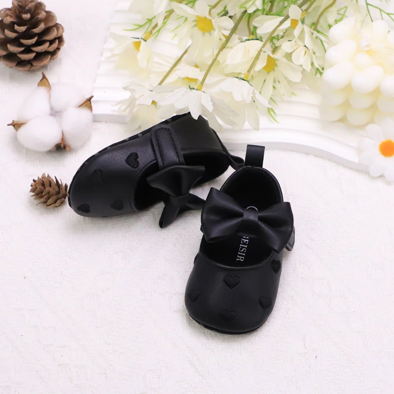 Love Embroidered Baby Girl Shoes – Soft First Step Walkers