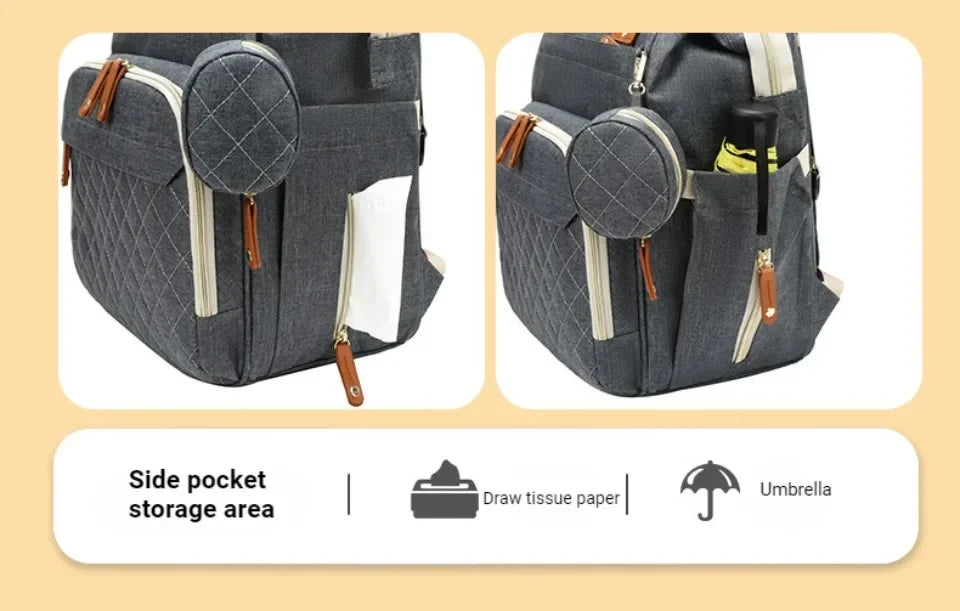 Baby diaper backpack toddler diaper backpack with diaper changing pad mom and dad travel large capacity backpack baby bag