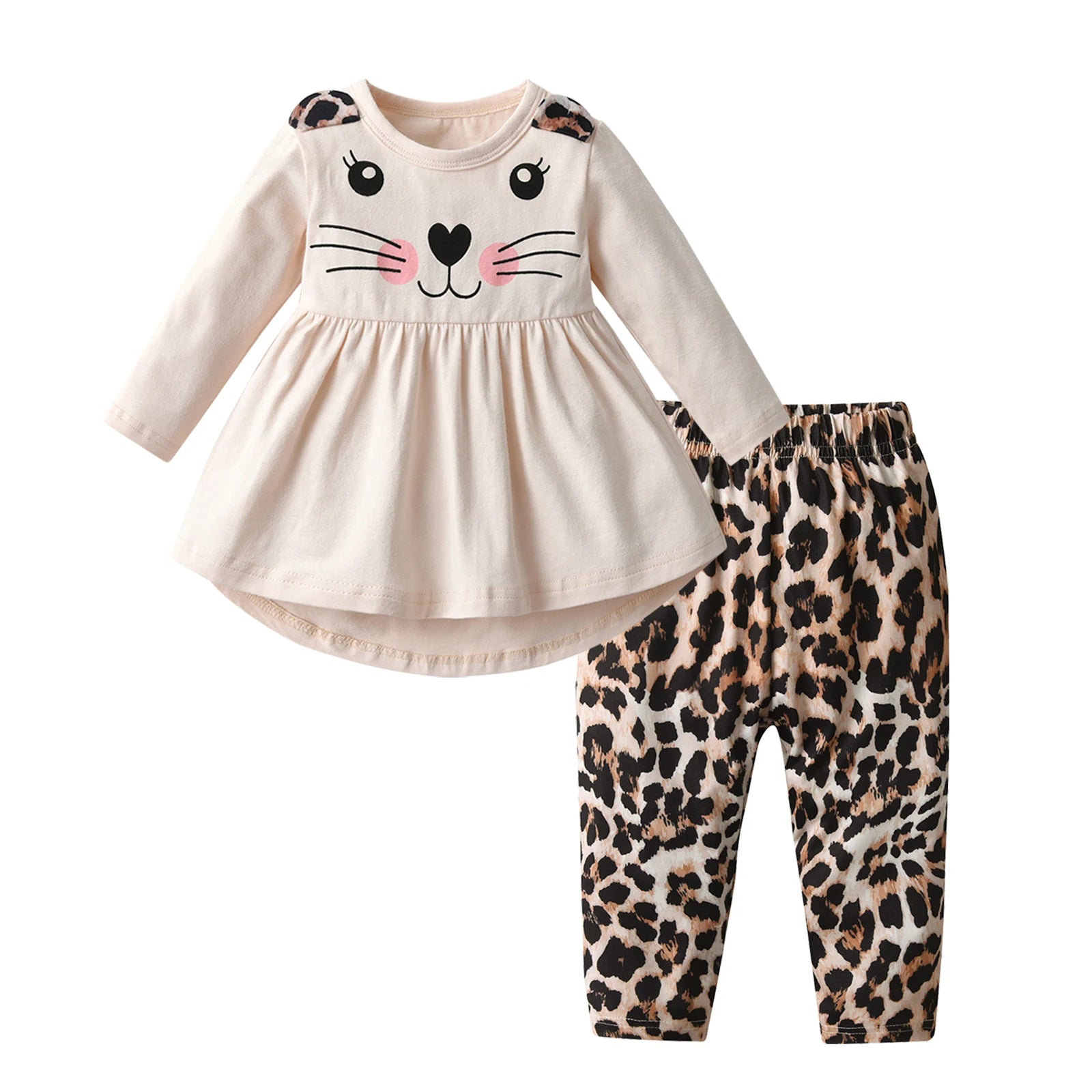 Casual Toddler Kids Baby Girl 2PCS Clothes Set for 1 2 3 4 T Spring Autumn Bee Printed Long Sleeve Top and Pants Outfit for Girl