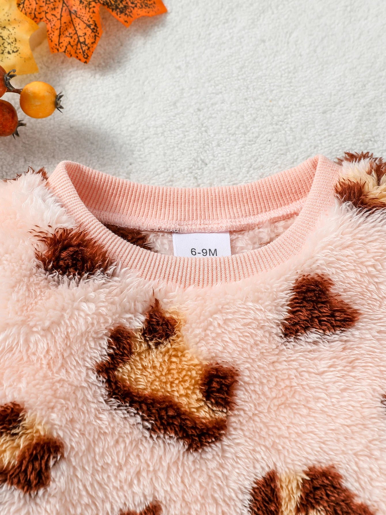 2024 New Style 6M-3Y Baby Unisex 2-piece Infant/Toddler Winter Cute Little Bear Plush Sweater Pants Casual Set