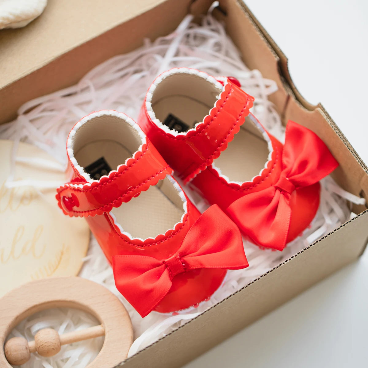 Meckior PU Leather Bowknot Baby Girl Shoes – Soft Sole Flats