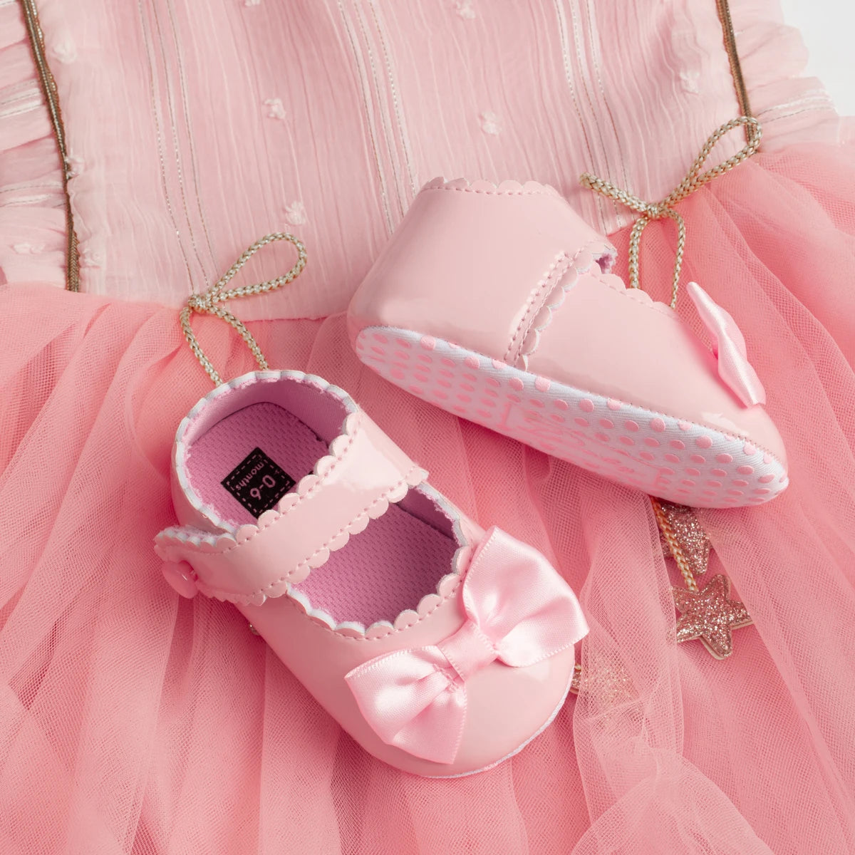 Meckior PU Leather Bowknot Baby Girl Shoes – Soft Sole Flats
