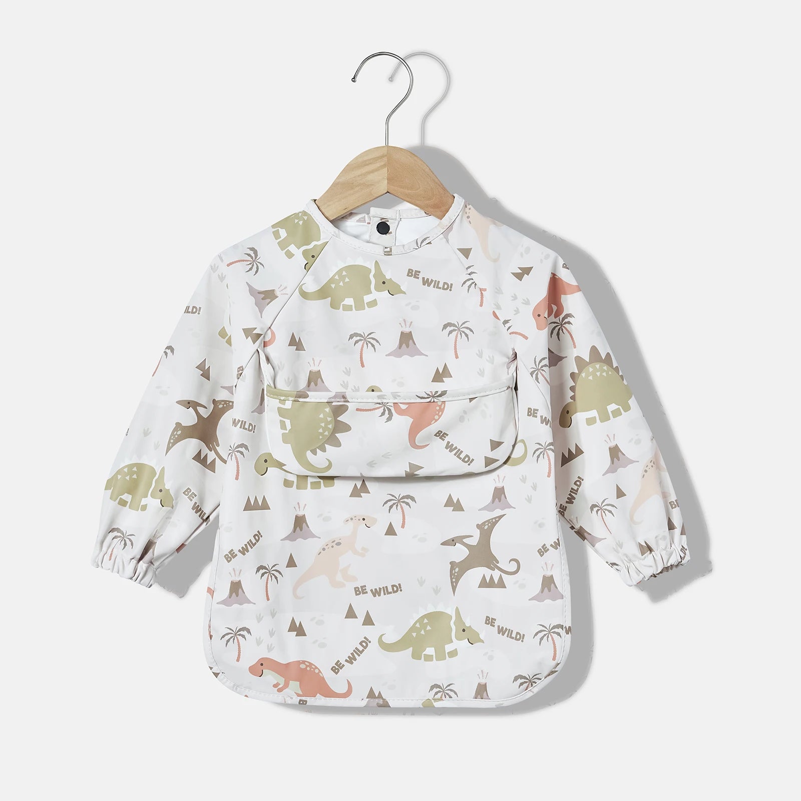 New Baby's Waterproof Long Sleeve Apron with Pocket Toddler Burp Cloth Boys Girls Anti-dirty Art Smock Baby Stuff Denmark bib