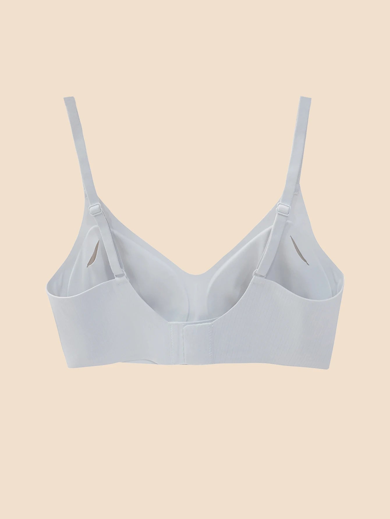 New Women'S Maternity Bra With Front Opening Solid Color Seamless Comfort Stripes V-Neck Jelly Style Nursing Bra