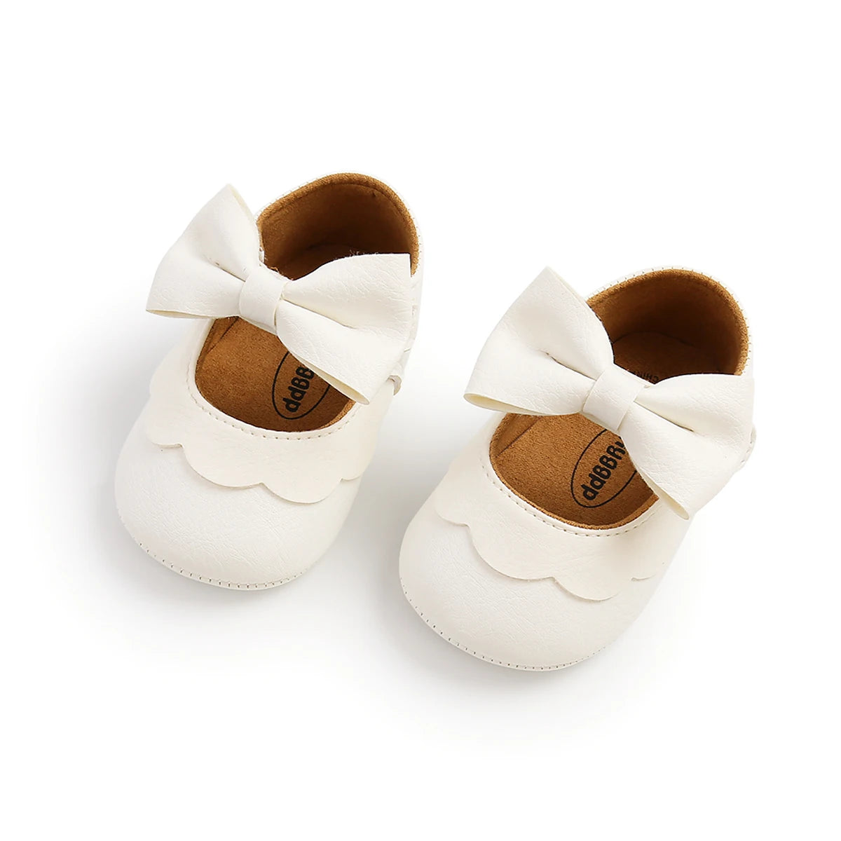 Baby Girl Bowknot Flat Shoes – Soft Sole First Walkers
