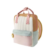 Cute Kids' Backpack with Sunflower Pendant – Colour-Block Design