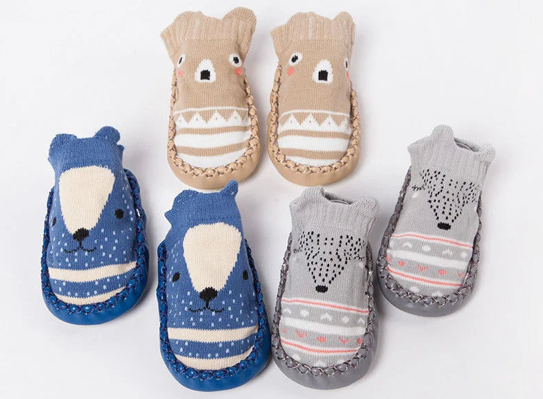 Baby Non-Slip Indoor Socks Slippers with Rubber Soles