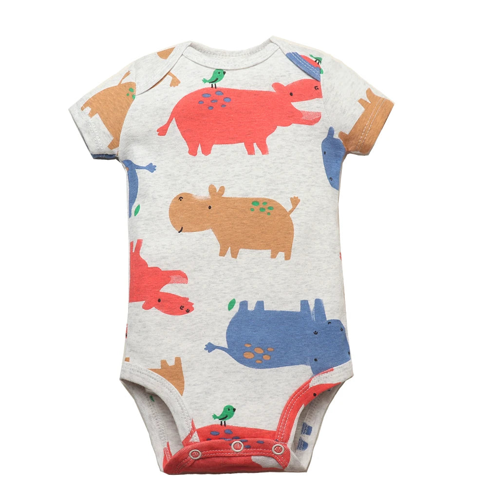 5-Pack Baby Boys Girls Bodysuits 100% Cotton Short Sleeves Kids Clothes 6-24 Month Newborn Baby Clothing bebe Jumpsuit