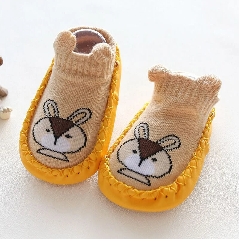 Baby Non-Slip Indoor Socks Slippers with Rubber Soles