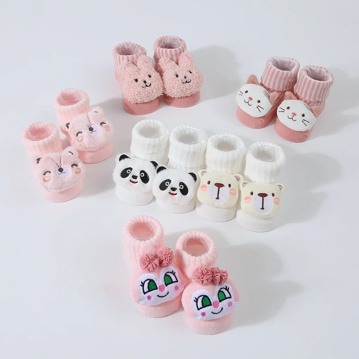 Cute Knitted Cartoon Baby Socks – Newborn Prewalker (Unisex)