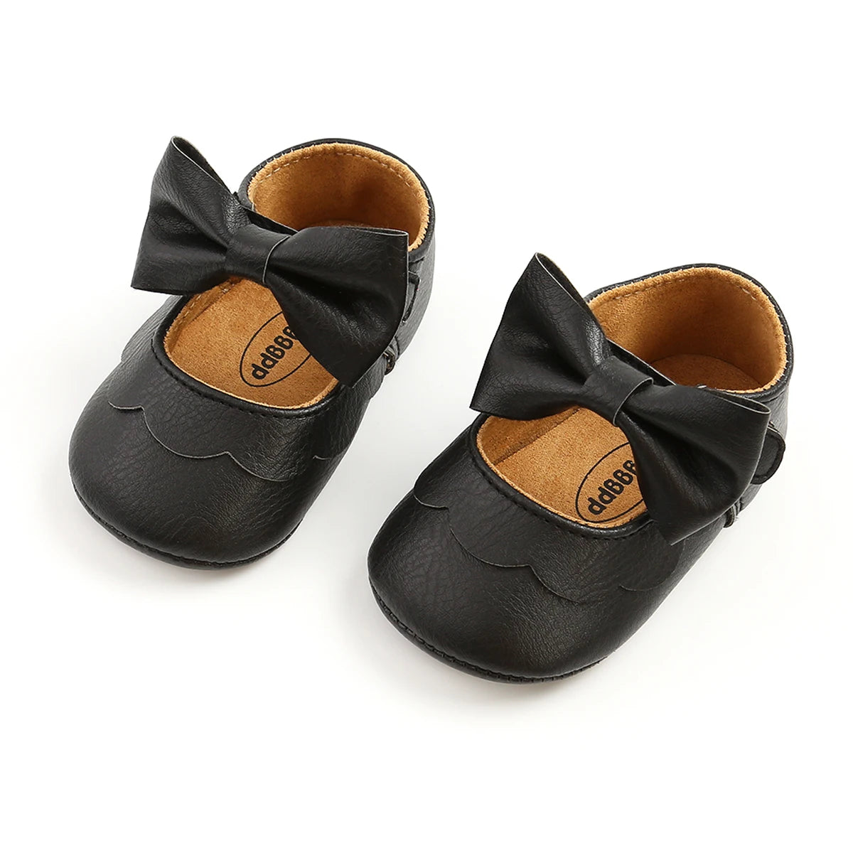 Baby Girl Bowknot Flat Shoes – Soft Sole First Walkers