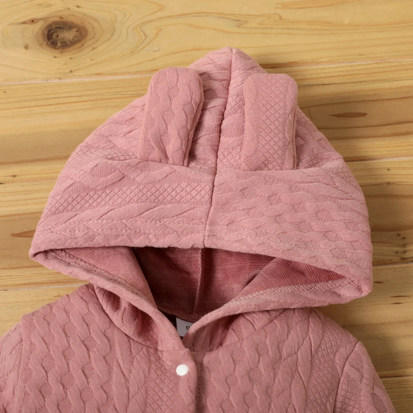 0-18 Month Newborn Baby Romper Boys Girls Cute Ears Solid Hooded Long Sleeve Baby Bodysuit Clothes Infant Autumn&Winter Costumes