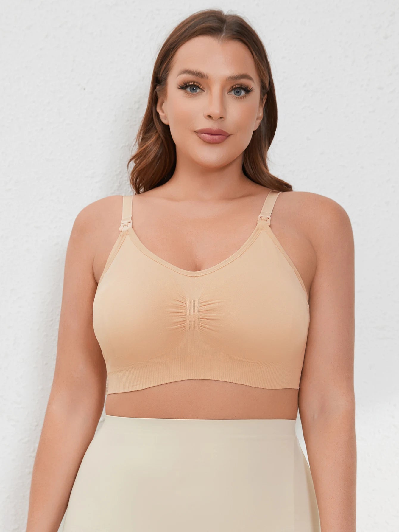 Adjustable Plus Size Nursing Bra – Seamless & Breathable