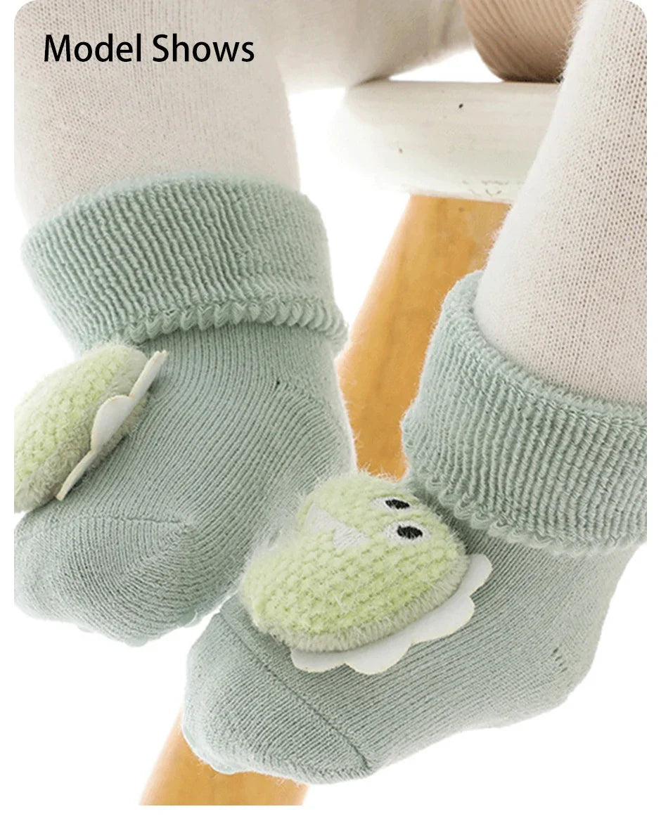 Warm Anti-Slip Cartoon Baby Socks – Winter Indoor (Unisex)