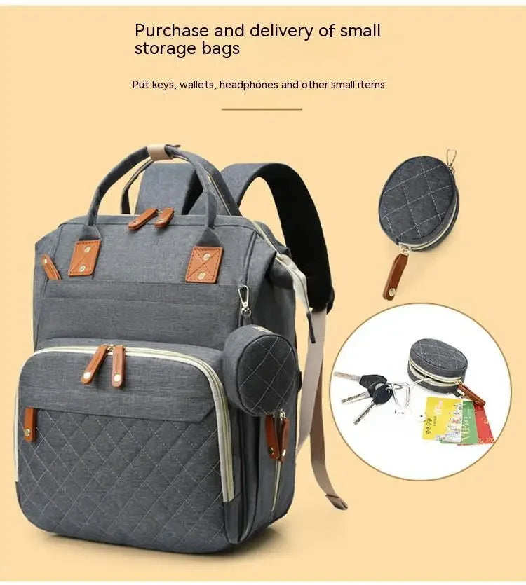 Diaper Bag with Changing Station 3 in 1 Baby Diaper Backpack with Foldable Changing Pad, Large Travel Back Pack for Girl Boy