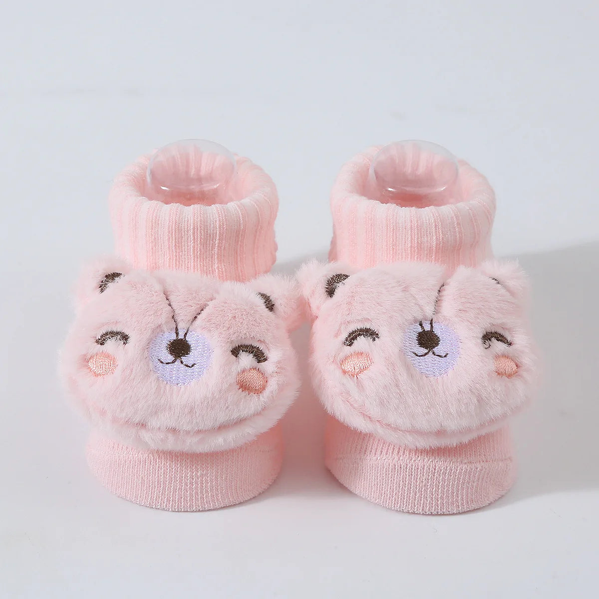 3D Doll Cotton Baby Tube Socks – Newborn (0–6 Months)